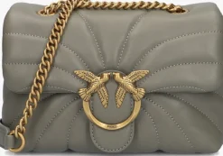 PINKO grijze schoudertas love puff mini grijs