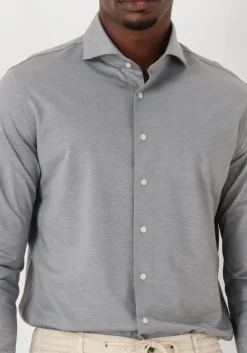 PROFUOMO grijze klassiek overhemd shirt x-cutaway japanese knitted grijs Online