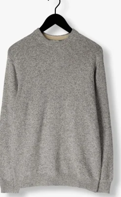 PROFUOMO grijze trui pullover crew neck grijs Outlet