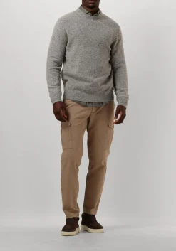 PROFUOMO grijze trui pullover crew neck grijs Outlet