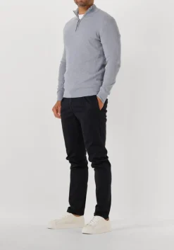 PROFUOMO grijze trui pullover half zip twinkle slub grijs Clearance