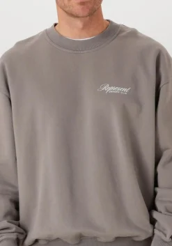 REPRESENT grijze sweater owners club script sweater grijs Clearance