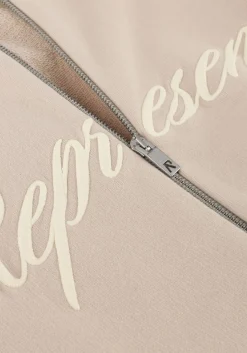 REPRESENT grijze vest script logo zip hoodie grijs Clearance