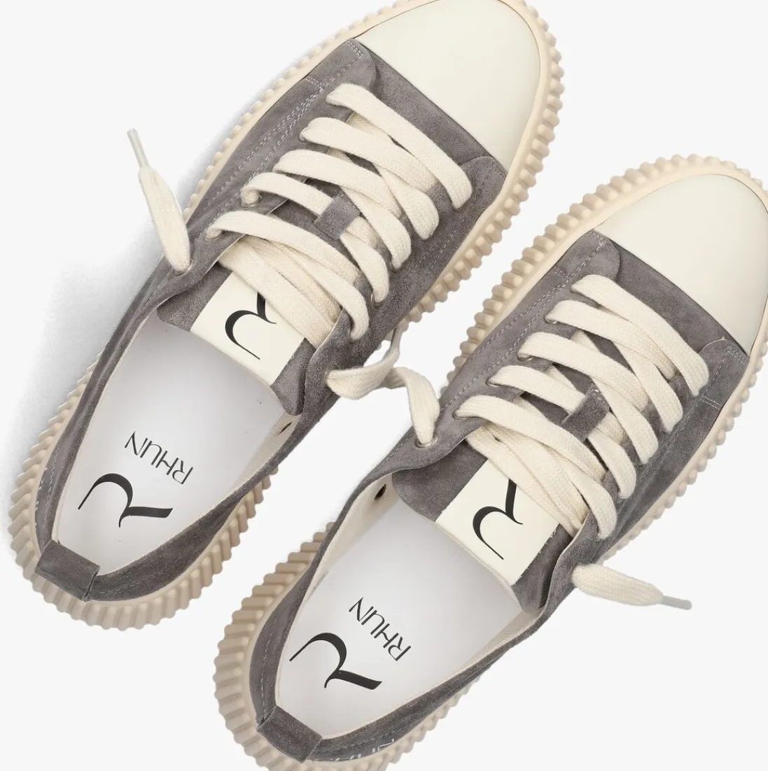 RHUN grijze lage sneakers 2020 treble grijs Best