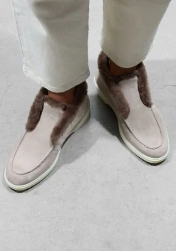 SANTONI grijze instappers sue vacht instapper grijs Online