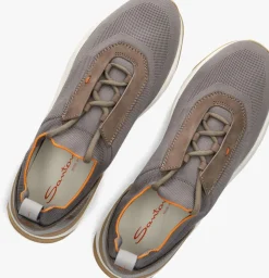 SANTONI grijze lage sneakers flin grijs Outlet