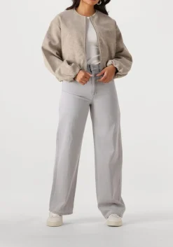 SECOND FEMALE grijze wide jeans denira denim jeans grijs Discount