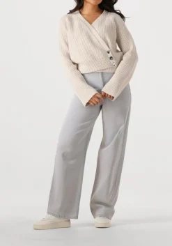 SECOND FEMALE grijze wide jeans denira denim jeans grijs Discount