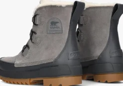SOREL grijze veterboots torino ii wp grijs Outlet