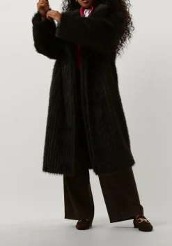 STAND STUDIO grijze faux fur jas genevieve coat grijs Clearance