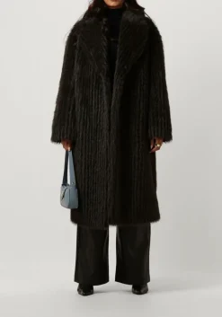 STAND STUDIO grijze faux fur jas genevieve coat grijs Clearance