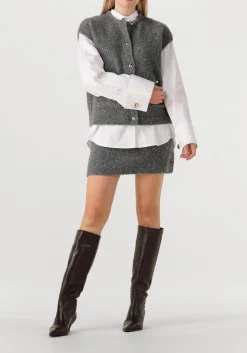 STUDIO AR grijze minirok lexi boucle knit grijs Best