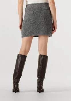 STUDIO AR grijze minirok lexi boucle knit grijs Best