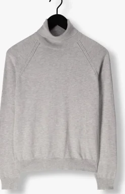 SUMMUM grijze coltrui turtle neck sweater soft viscose polyamide knit grijs Discount