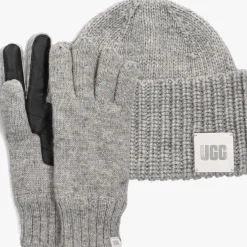 UGG grijze handschoenen knit beanie and glove set grijs Outlet