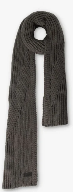 UGG grijze sjaal knit diagonal ribbed scarf grijs Best