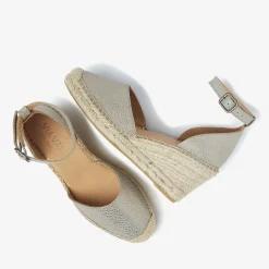 VIA VAI grijze sandalen met hak flora braid grijs Outlet