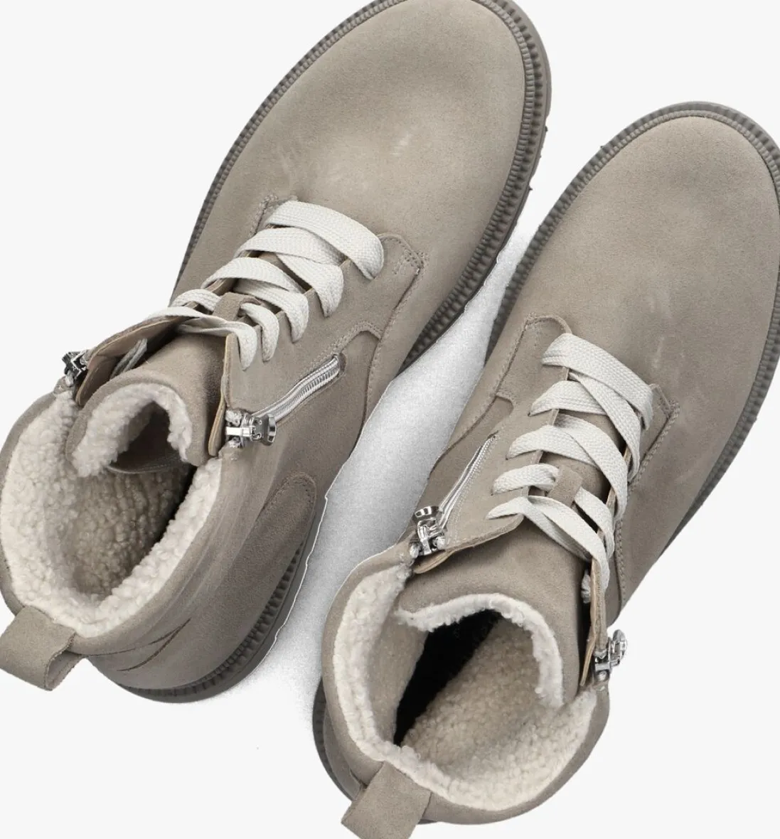 WALDLAUFER grijze veterboots sue h rits booty grijs New