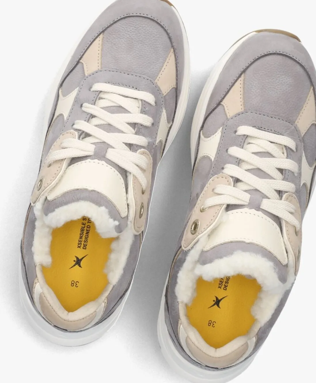 XSENSIBLE grijze lage sneakers combi met g sneaker grijs Online