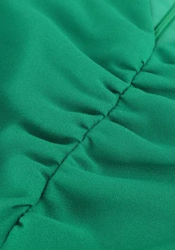 ACCESS e mini jurk ruched dress with v neckline groen Hot