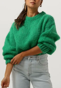 AMERICAN DREAMS e trui leonnie alpaca pullover groen Outlet