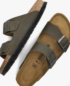 BIRKENSTOCK e slippers arizona heren groen Online