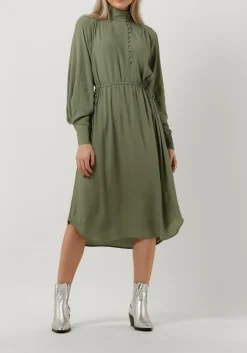 BRUUNS BAZAAR e midi jurk lilli lyra dress groen Sale