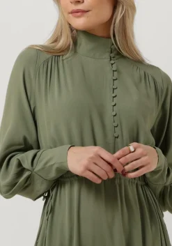 BRUUNS BAZAAR e midi jurk lilli lyra dress groen Sale