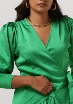 CO'COUTURE e midi jurk mira wrap dress groen Outlet