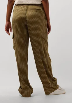 DANTE6 e lange broeken zijden krijtstreepbroek groen Online