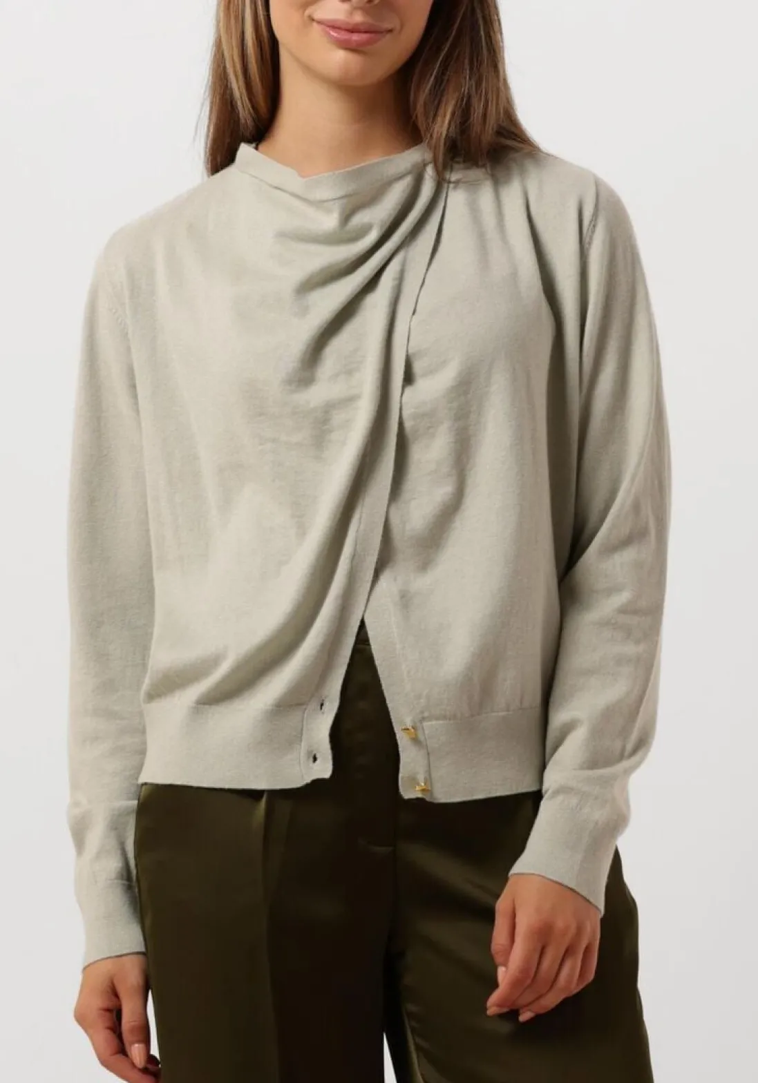 DANTE6 e vest cashmere mix vest groen Outlet