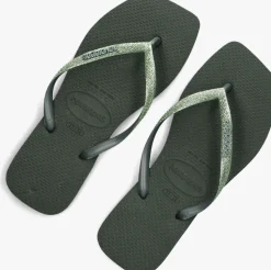 HAVAIANAS e teenslippers square glitter groen