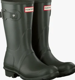 HUNTER e regenlaarzen womens original short groen Outlet