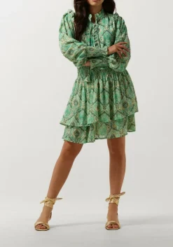 JANICE e mini jurk ari print groen Discount