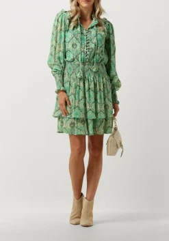 JANICE e mini jurk ari print groen Discount