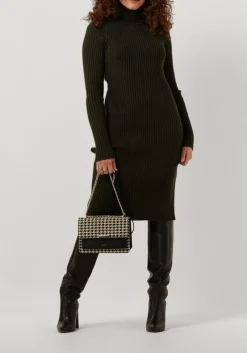 JANICE e mini jurk jurk gebreid kol travis groen Hot