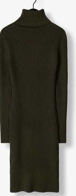 JANICE e mini jurk jurk gebreid kol travis groen Hot