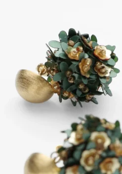 LOTT. GIOIELLI e sieraad sequin flower globe earrings s groen