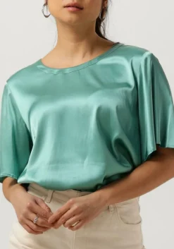 MOS MOSH e blouses evie ss satin blouse groen