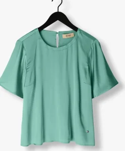 MOS MOSH e blouses evie ss satin blouse groen