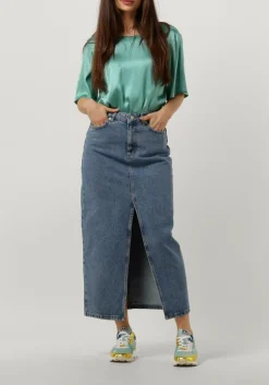 MOS MOSH e blouses evie ss satin blouse groen