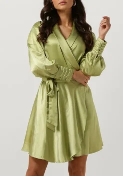 NOTRE-V e mini jurk nv-doris satin dress groen Hot