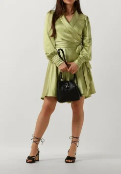 NOTRE-V e mini jurk nv-doris satin dress groen Hot