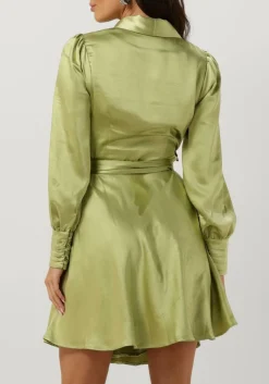NOTRE-V e mini jurk nv-doris satin dress groen Hot
