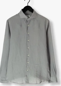 PROFUOMO e klassiek overhemd shirt x-cutaway linen groen Discount