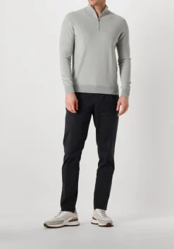 PROFUOMO e trui half zip luxury basic groen Online