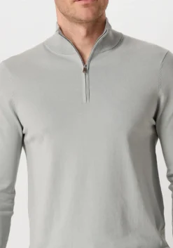 PROFUOMO e trui half zip luxury basic groen Online