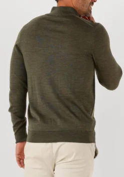PROFUOMO e trui pullover half zip merino groen Hot