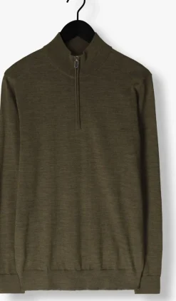 PROFUOMO e trui pullover half zip merino groen Hot