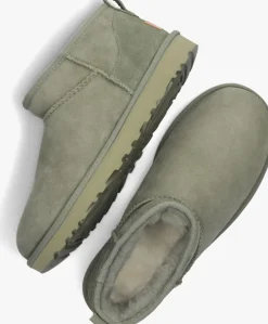 UGG e vachtlaarzen w classic ultra mini groen